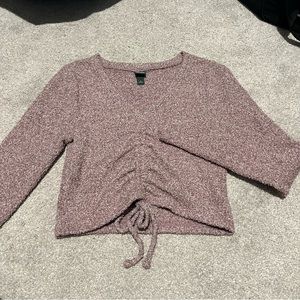 Wild Fable Cinch-Front Cropped Sweater